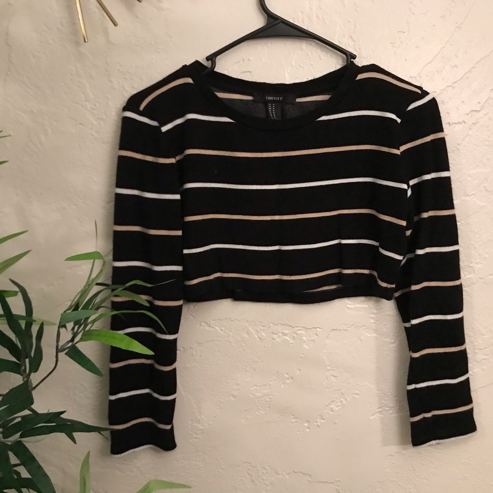 ⚠️Skirt&Top set!⚠️Striped black, white, and tan